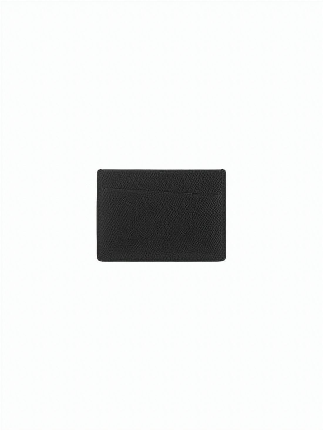 Rectangular Black Calf Leather Wallet