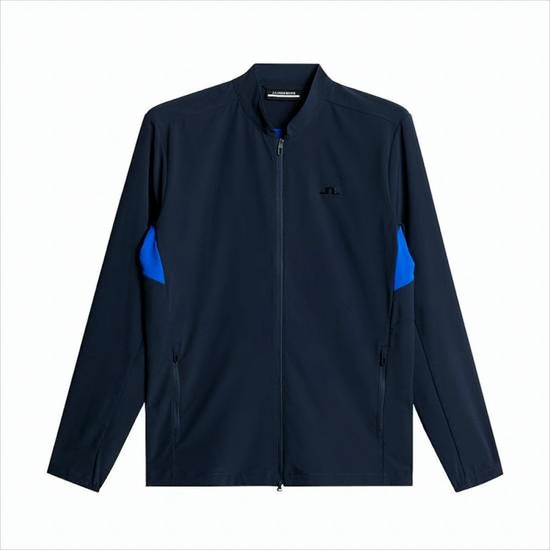 Fitted Polyester Jacket with Stand Collar