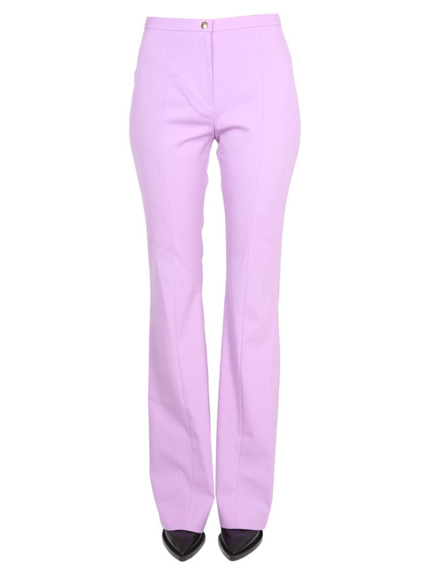 High-Waisted Flared Virgin Wool Pants