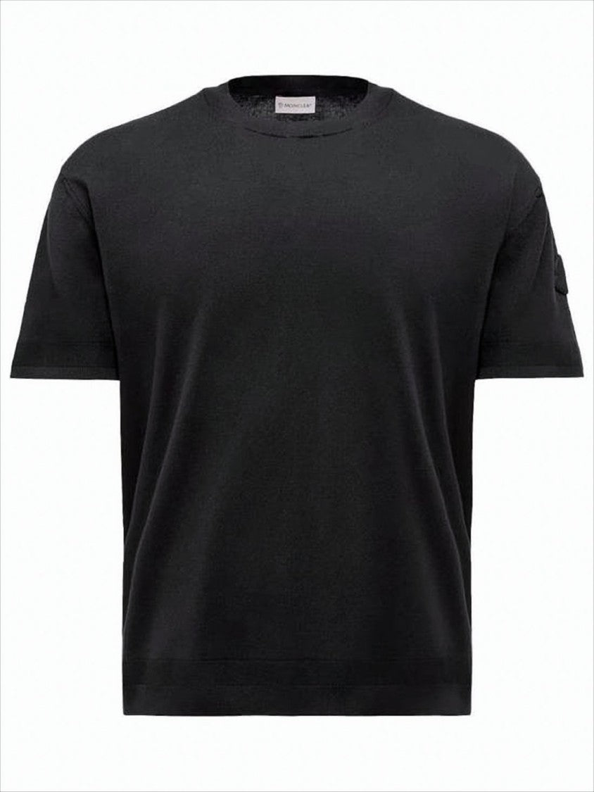 Short-Sleeved Cotton-Silk Blend Sweater With Minimalist Design