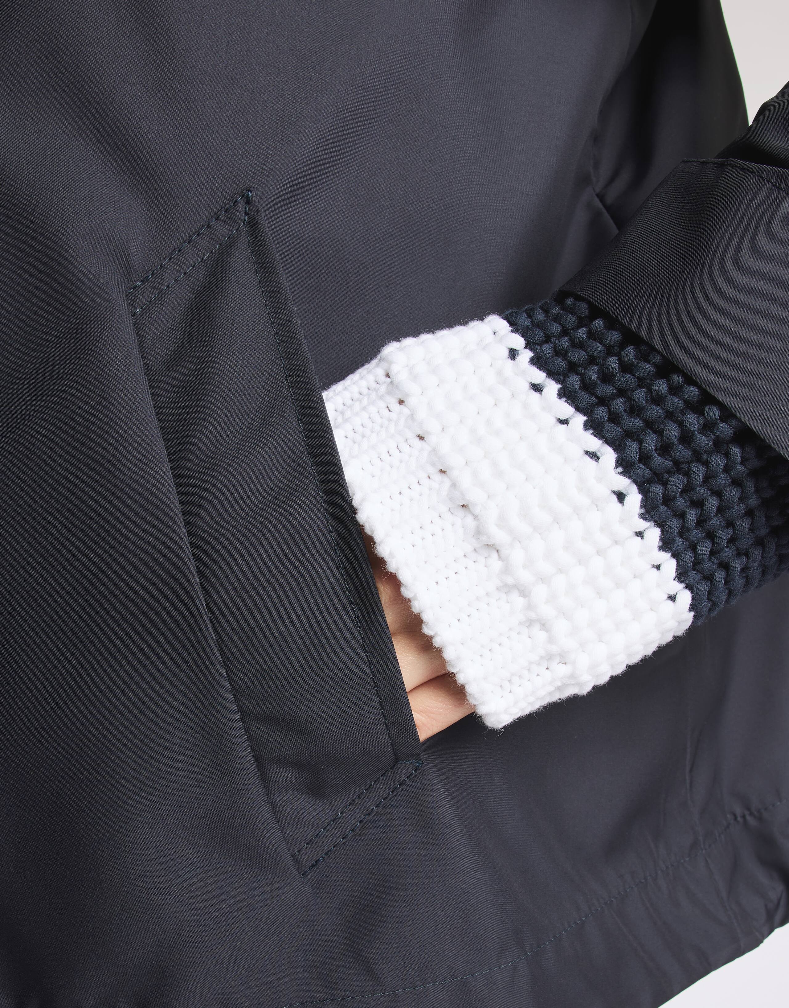Short Hooded Parka with Adjustable Hem