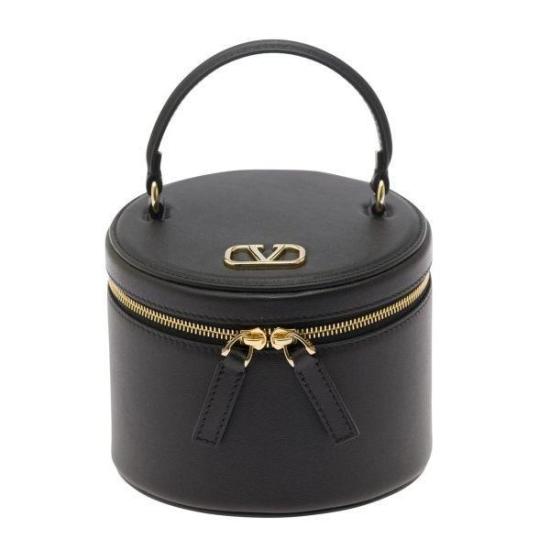Structured Cylindrical Tote Bag in Smooth Calf Leather