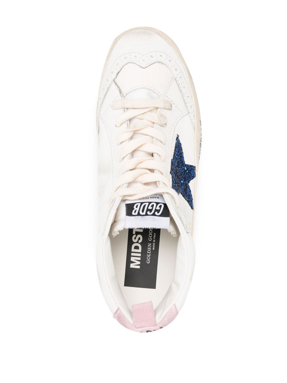 Mid-Top Sneakers with Distressed Sole