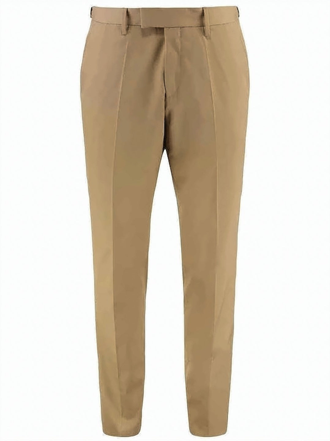 Tailored Straight-Leg Suit Pants in Warm Beige