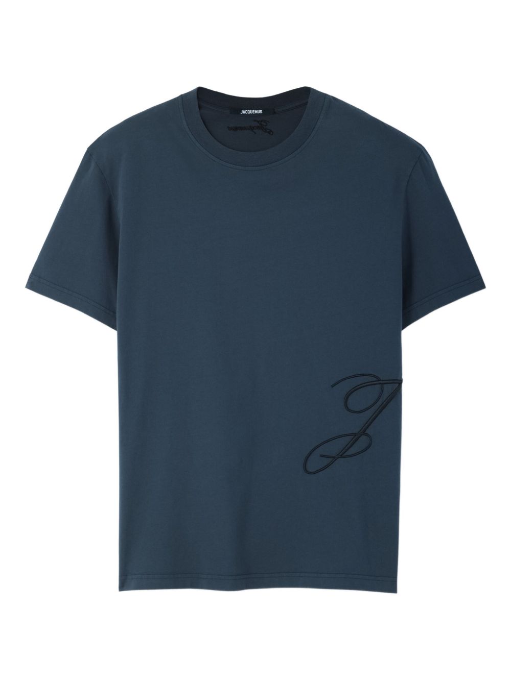 Navy Blue Embroidered Logo T-Shirt
