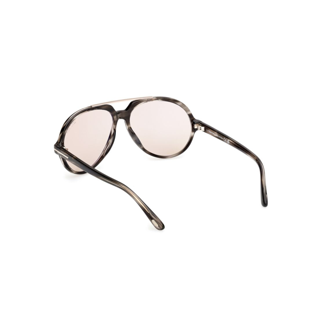 Ft1210 Aviator-Style Sunglasses with Gradient Tint and Metallic Accents