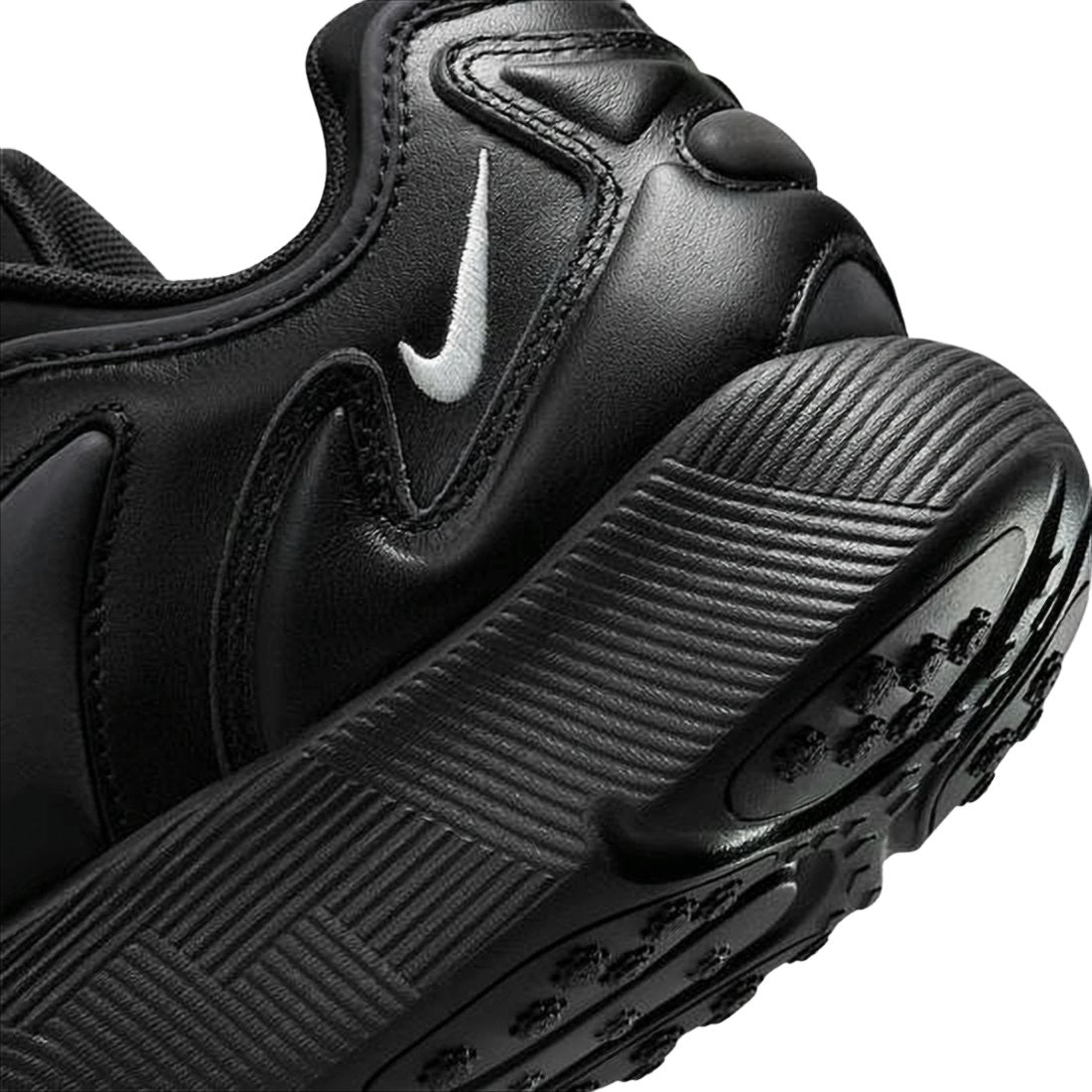 Monochromatic Black Sneakers with Sculpted Sole