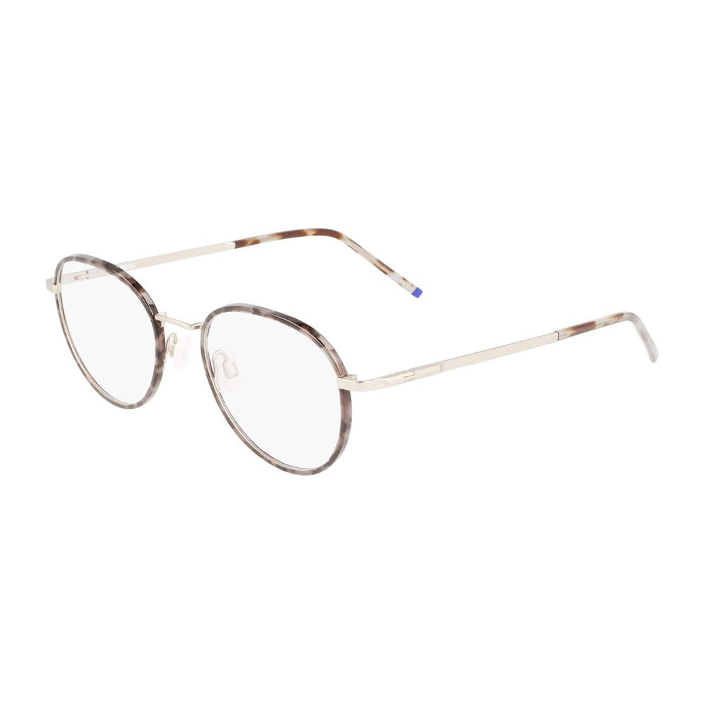 Zs22104 60 Charcoal Tortoise Sil Charcoal Tortoise Tondo Frame Eyewear