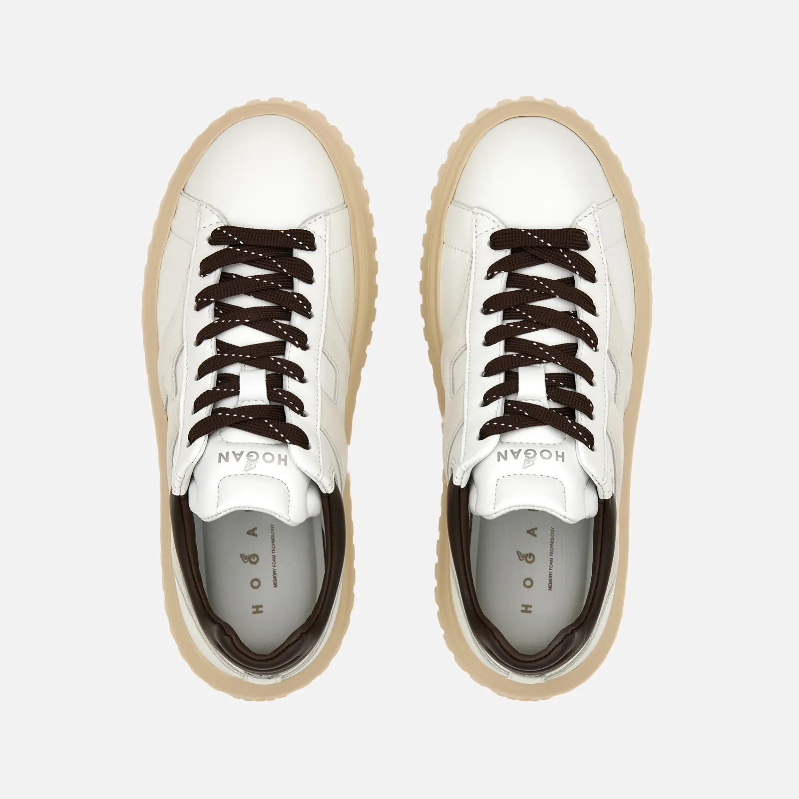 Lace-Up Platform Shoes With H-Stripe Design