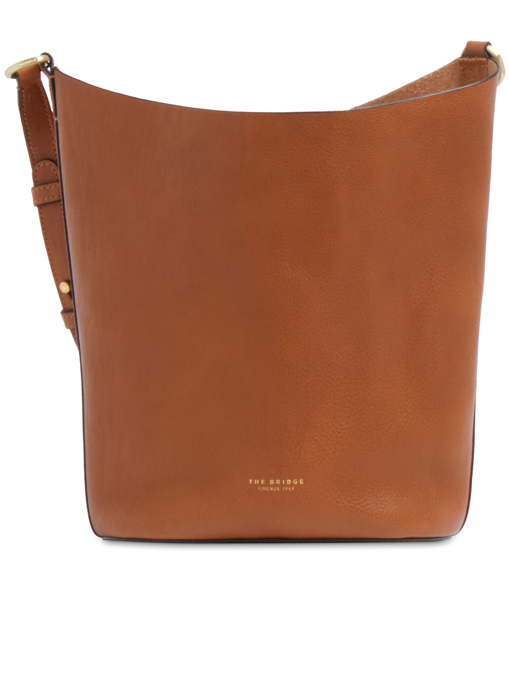 Bucket Structured Leather Drawstring Satchel