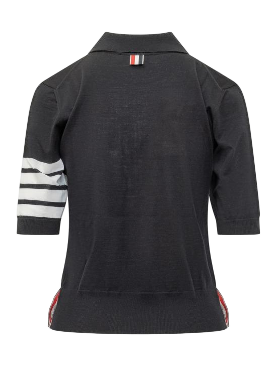 Classic Polo Shirt with Striped Detailing