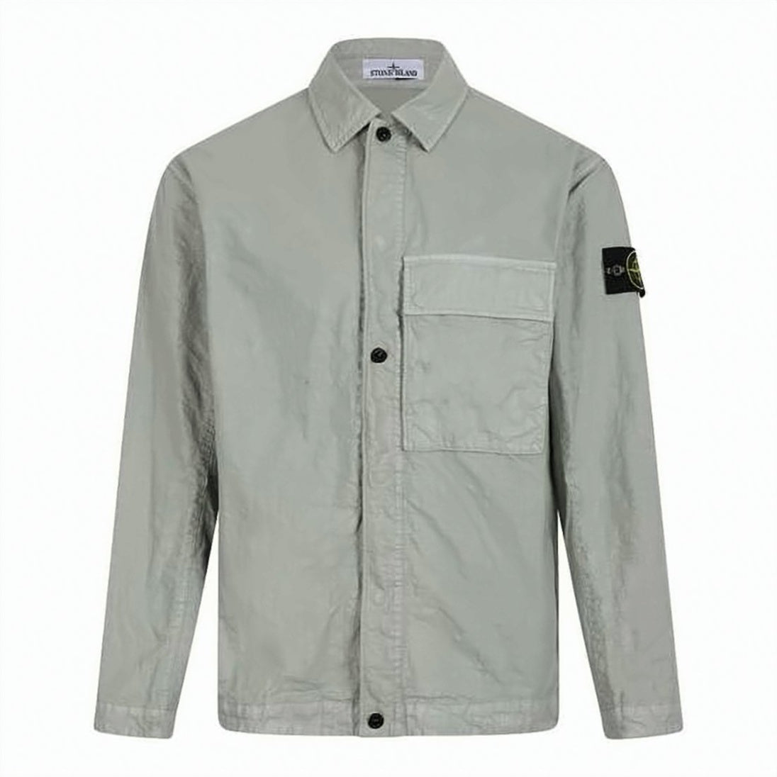 Long-Sleeve Casual Shirt with Flap Pocket