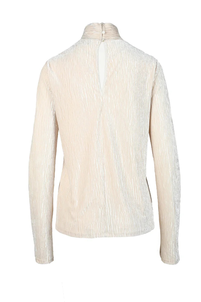 Polyester and Elastane Sweater - White