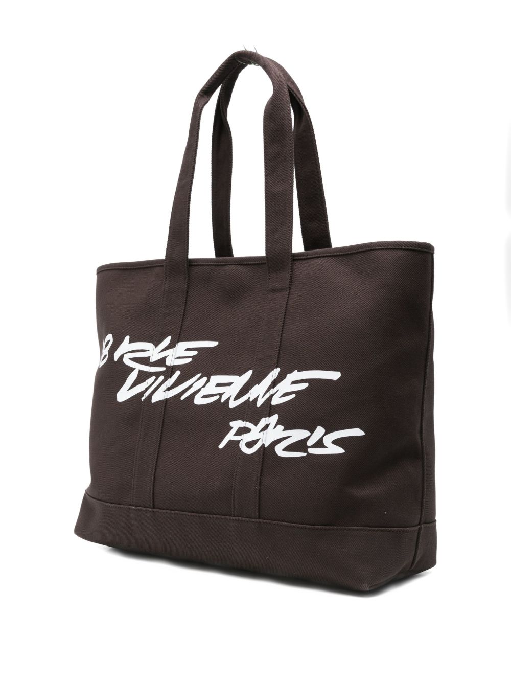 Spacious Dark Brown Cotton Canvas Tote