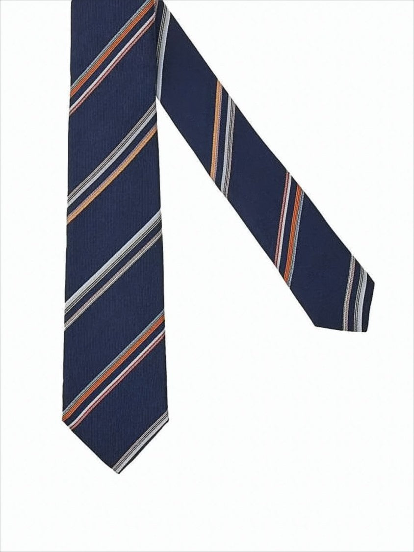 Silk Tie with Classic Diagonal Stripes