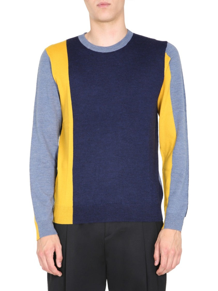 Color Block Crew Neck Sweater