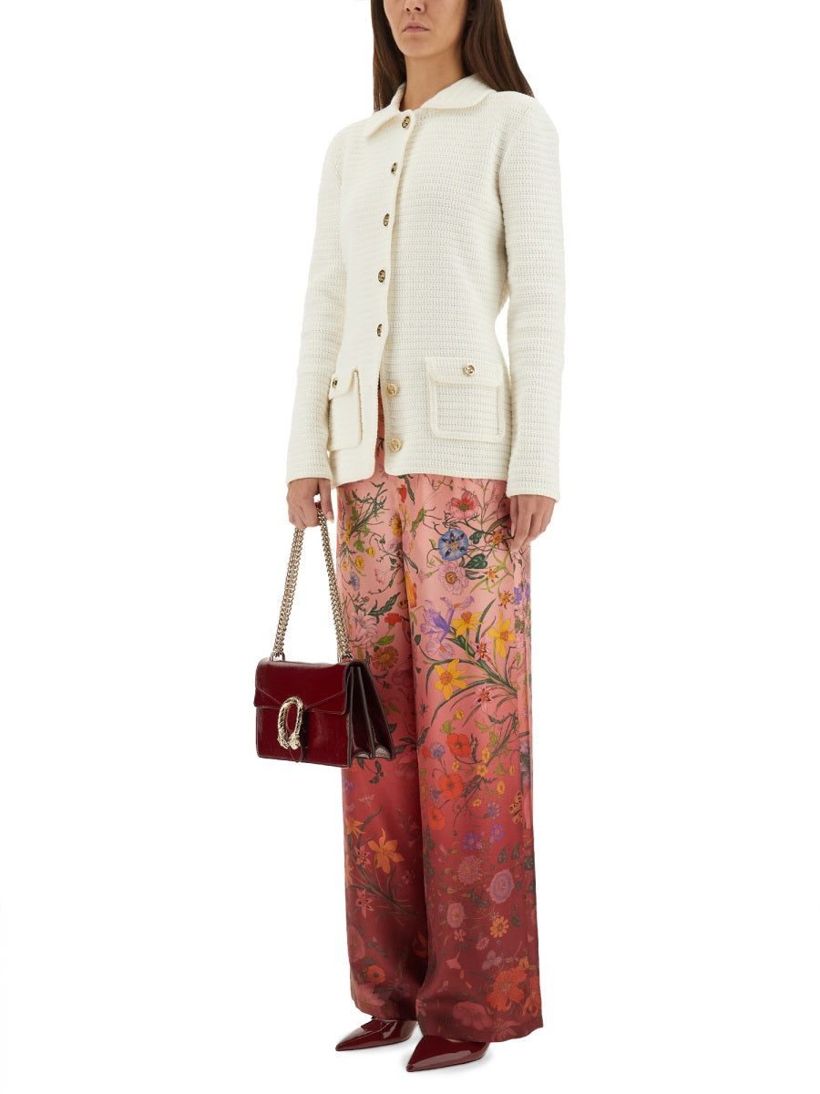 Fine Cotton Cardigan with Button-Down Front
