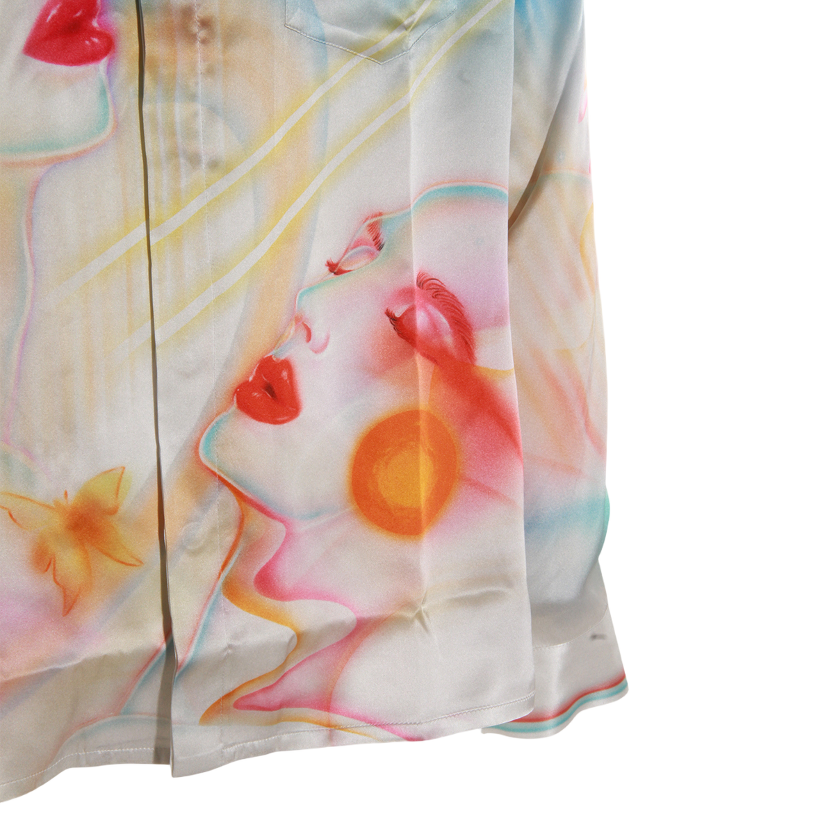 Surreal Print Long-Sleeved Shirt with Ethereal Design