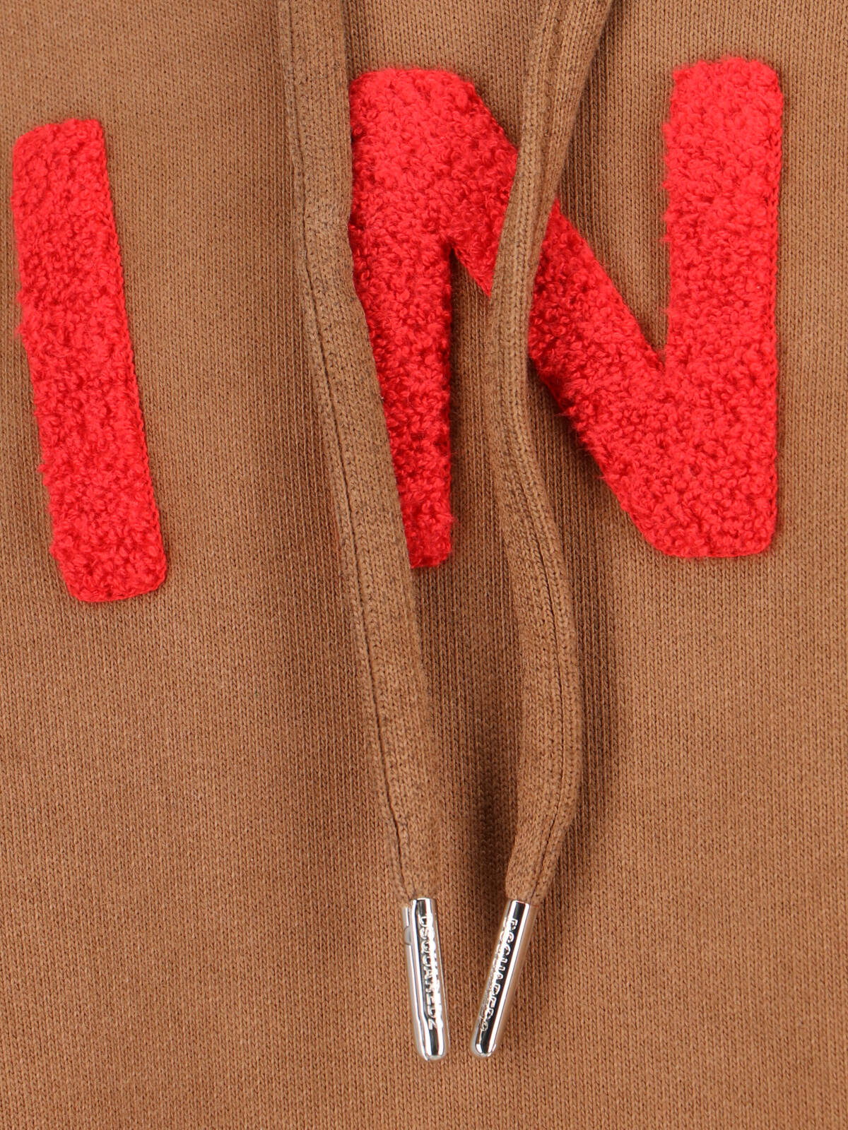 Classic Knit Brown Hooded Sweatshirt With Relaxed Fit