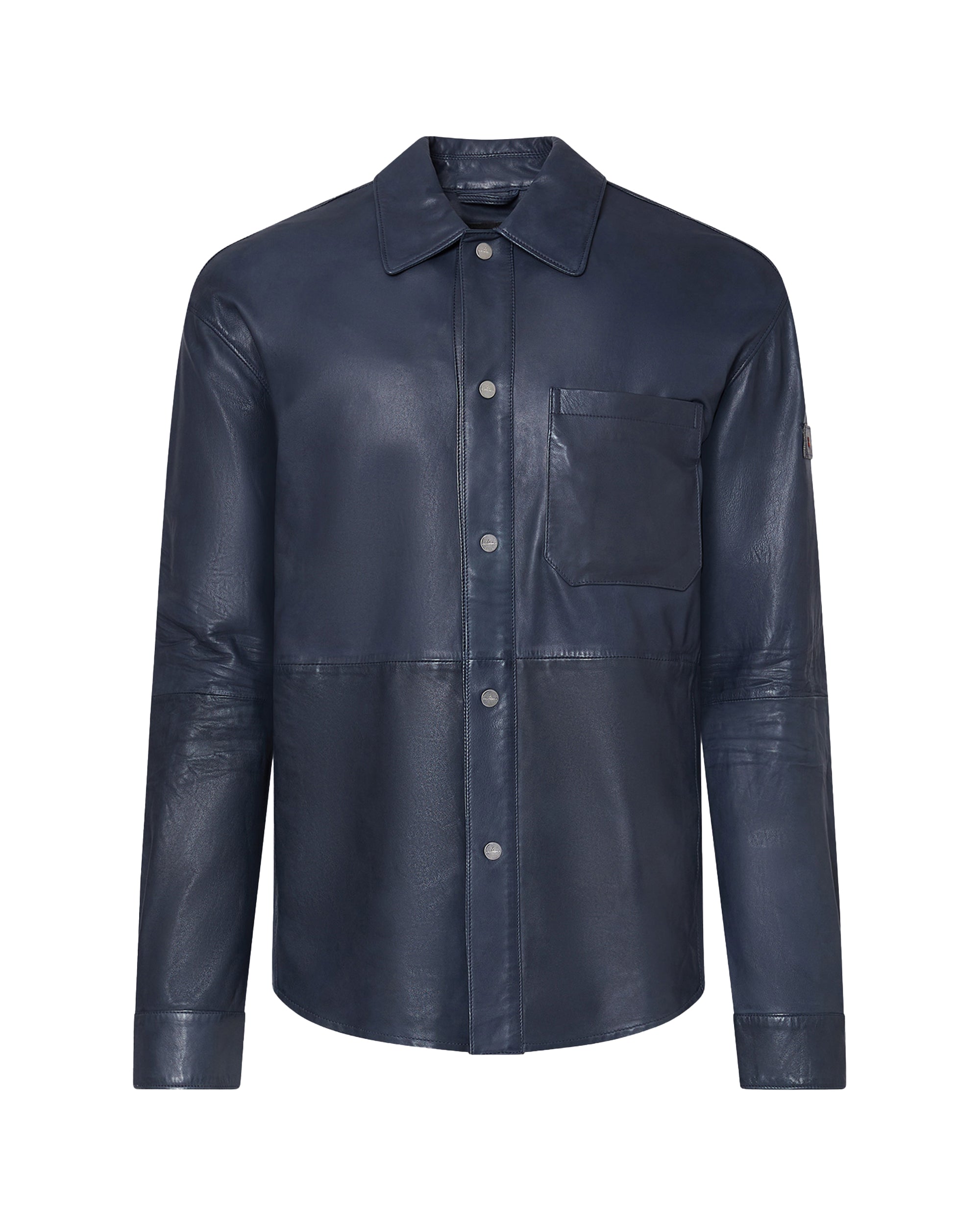 Oriental Blue Leather Jacket