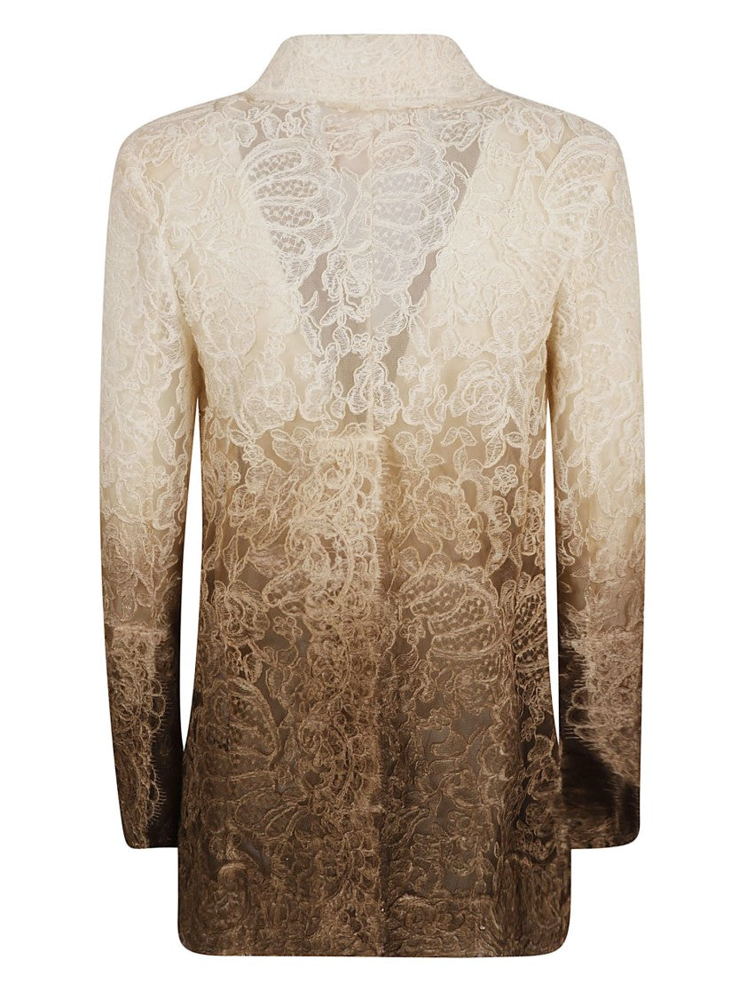 Lace-Detail Jacket With Gradient Effect