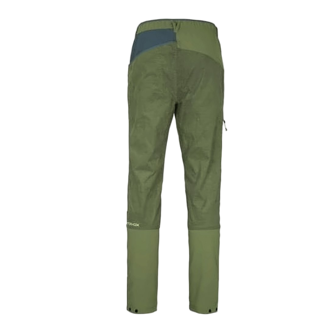 Straight Fit Olive Green Pants with Reinforced Details