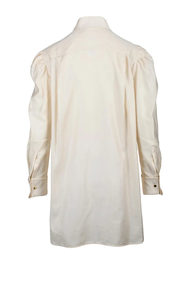 Faraday Cotton Puff Sleeve Shirt - White