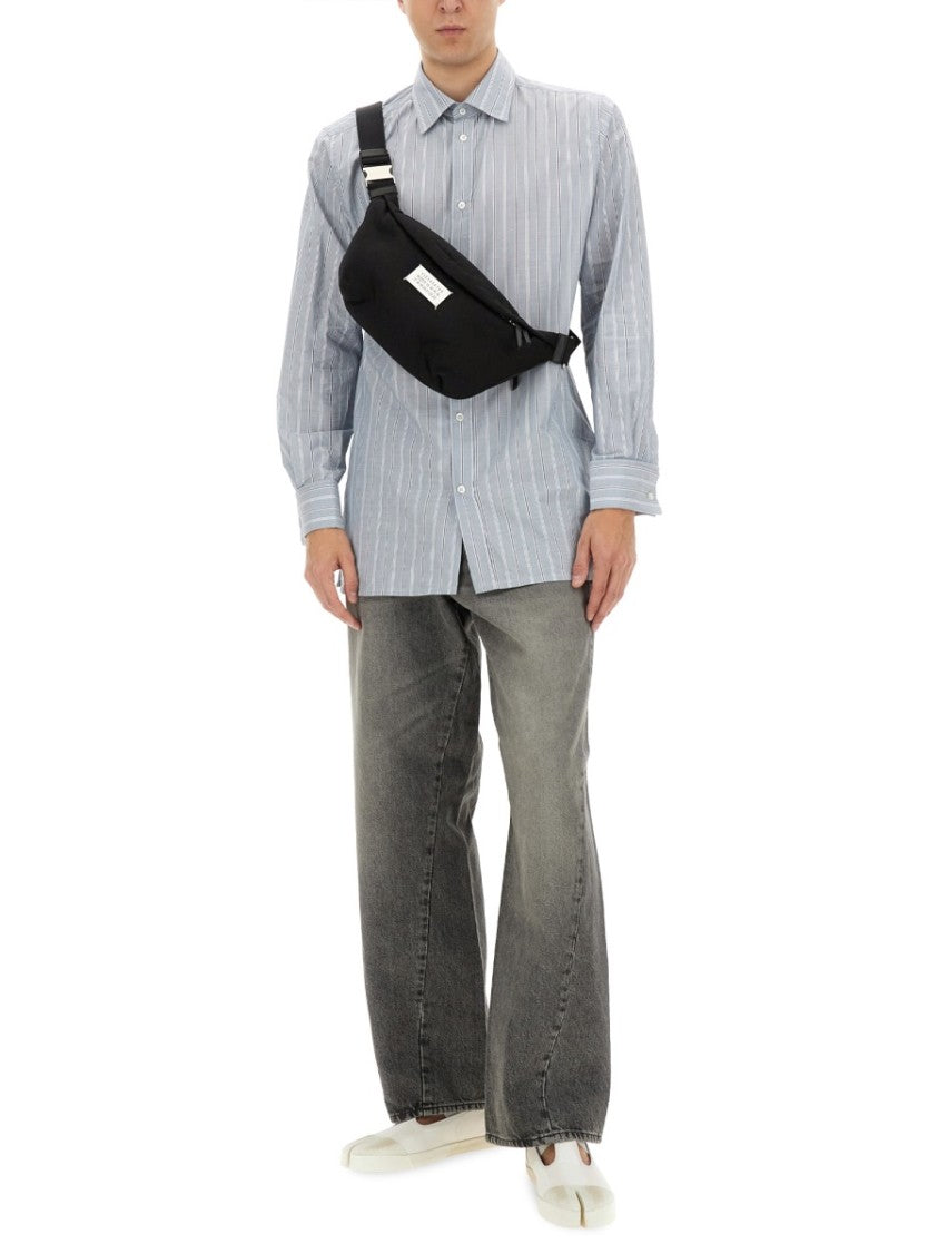 Classic Striped Button-Down Shirt In Soft Cotton