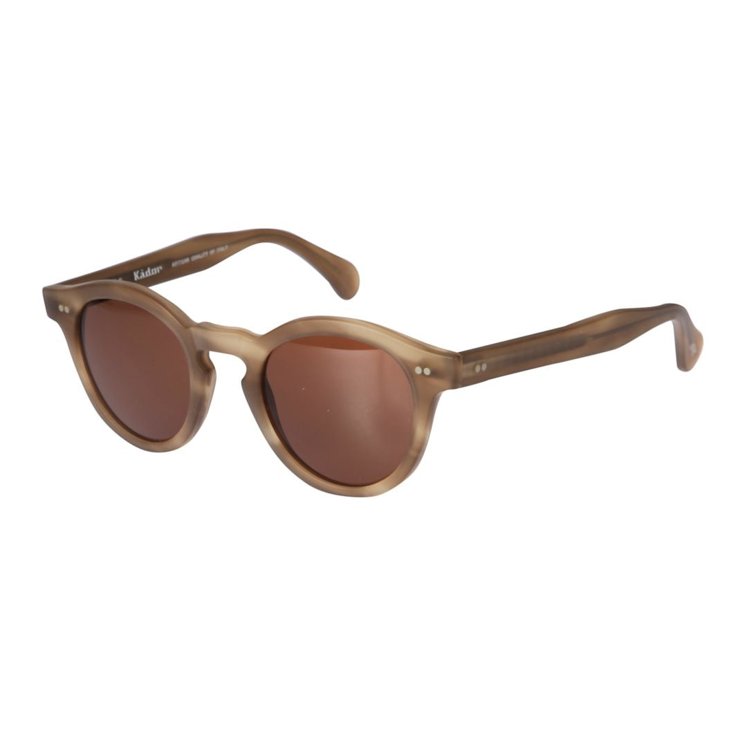 Tony Rounded Frame Sunglasses with Matte Finish