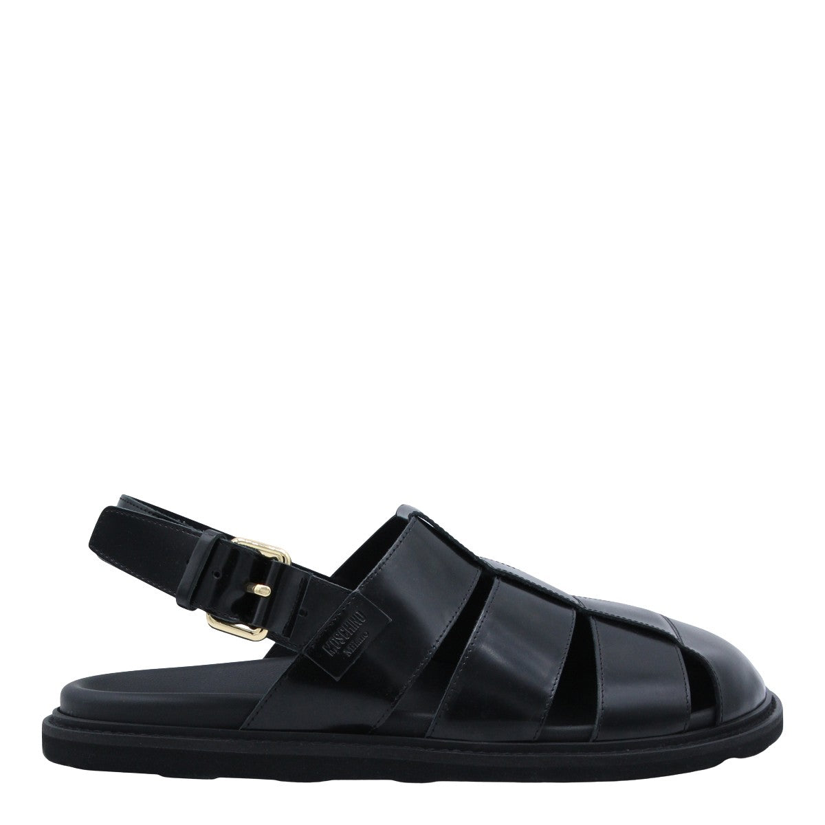 Cage-style Black Sandals