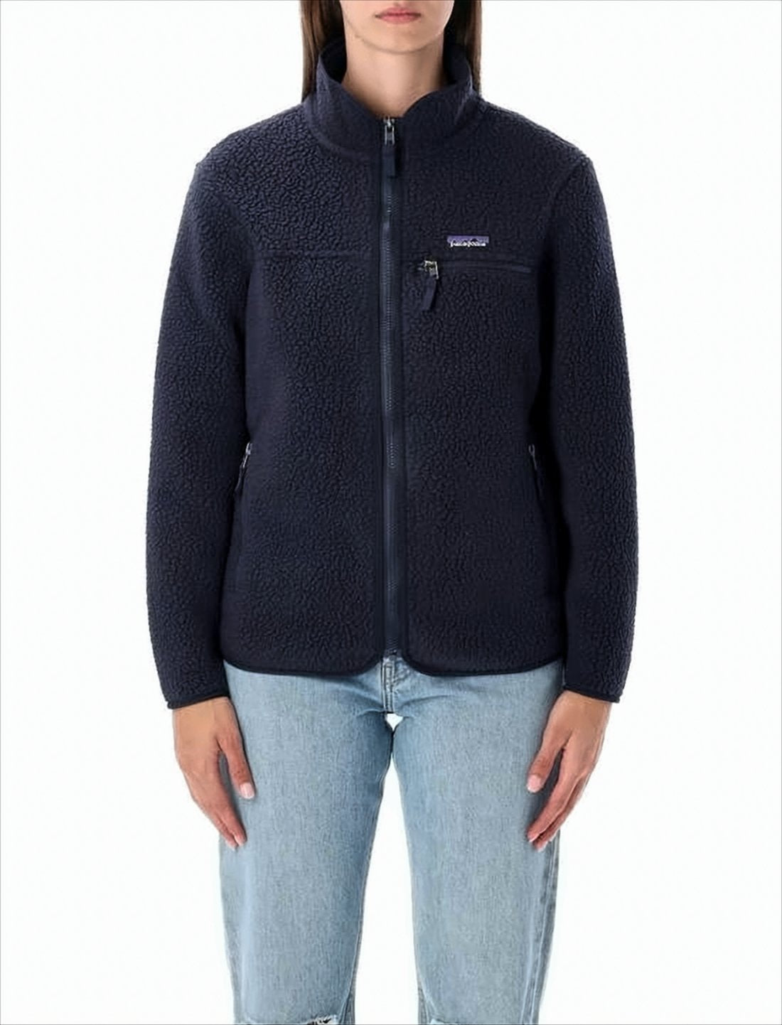 Textured Plush Fleece Jacket with Full Zipper