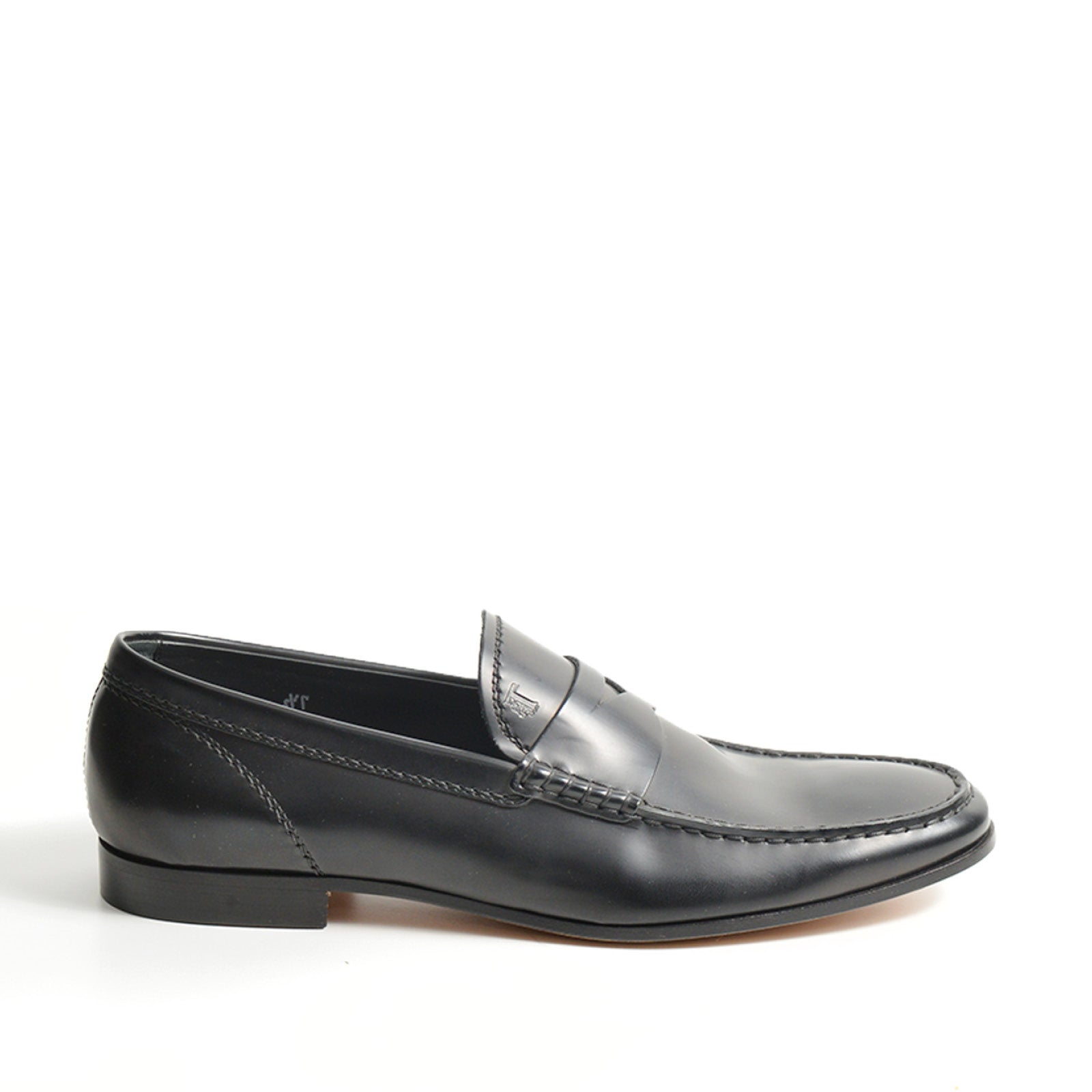 Classic Black Leather Moccasin