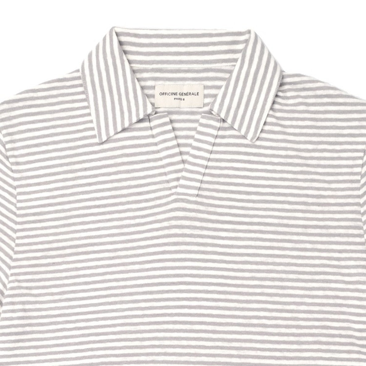 Yarn-Dyed Short-Sleeve Polo With Johnny Collar