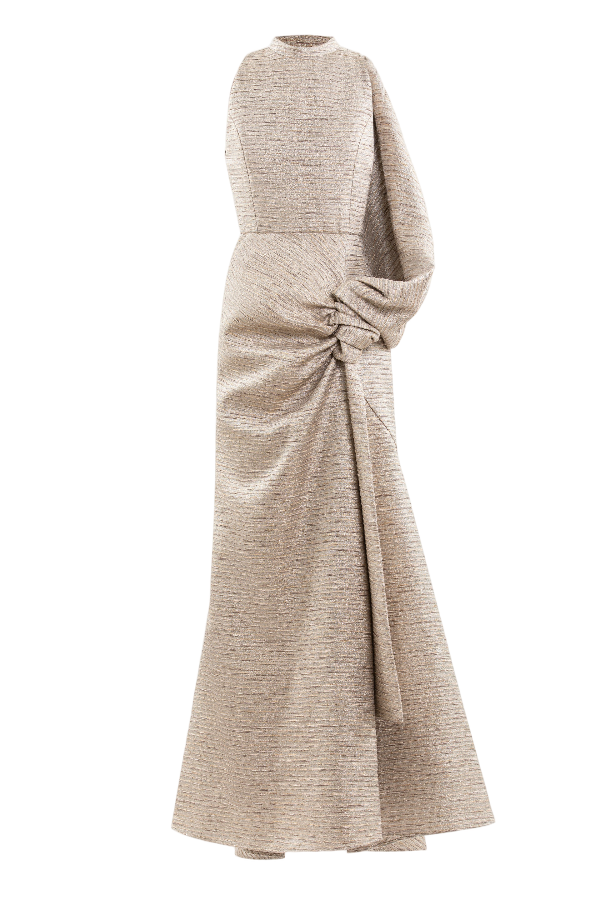 Light Gold Brocade Dress