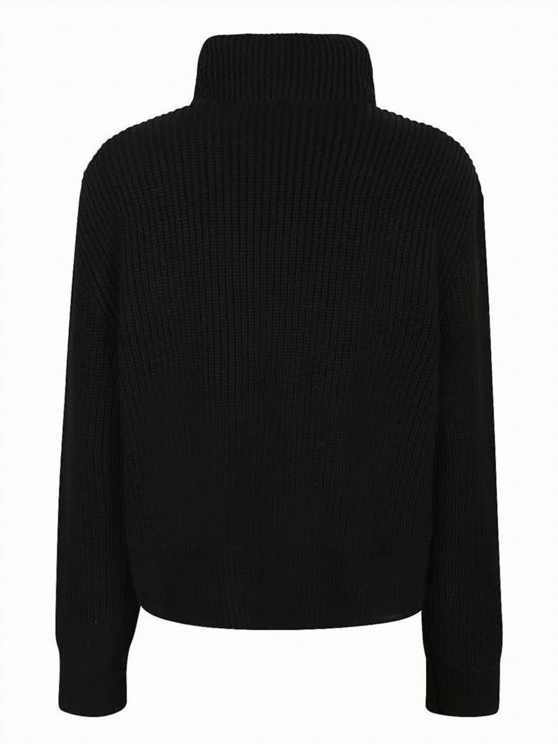 Down Coat With Quilted Nylon And Knit Details