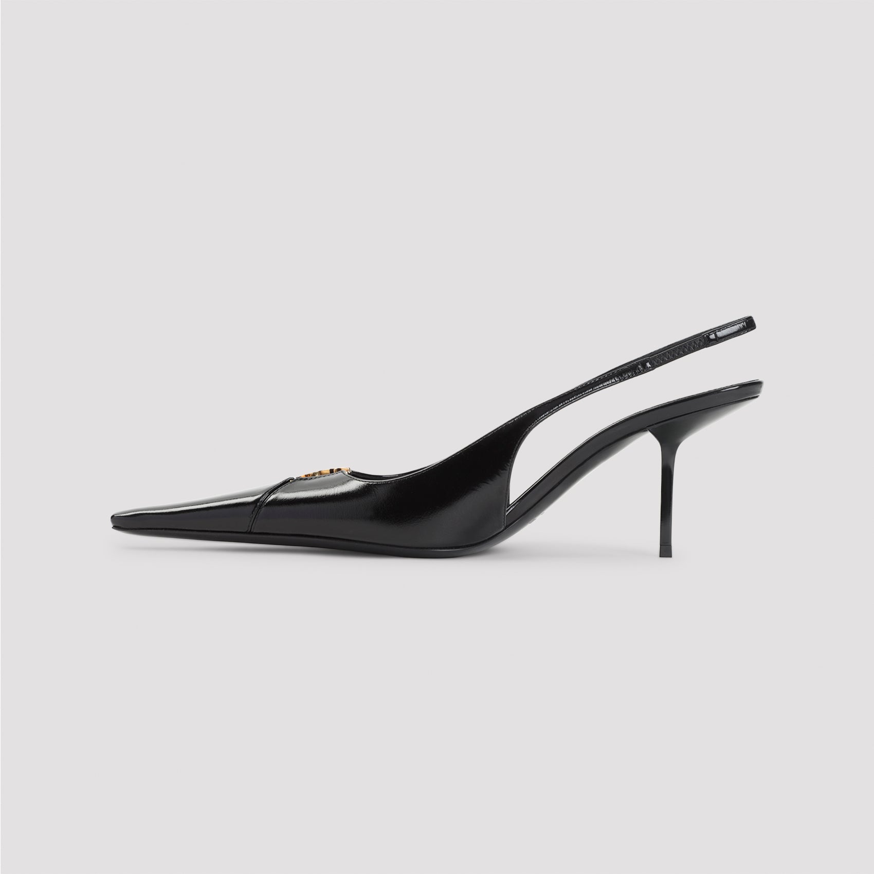 Pointed-Toe Slingback Heels In Smooth Calf Leather