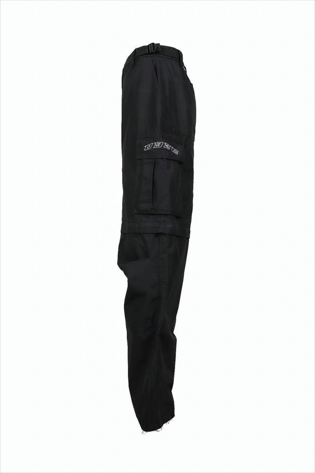 Convertible Cargo Pants with Raw Hems