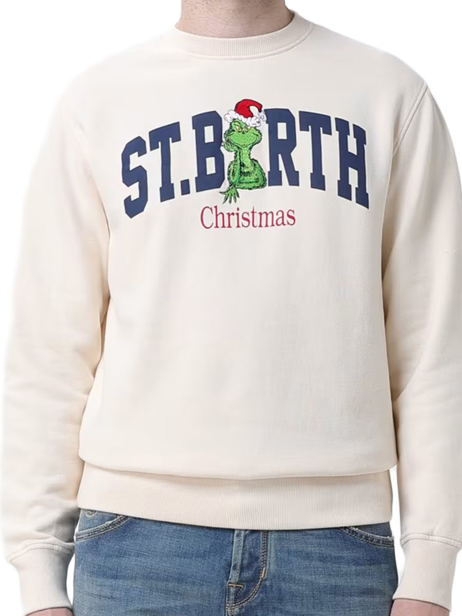 Crewneck Sweatshirt with Festive Print