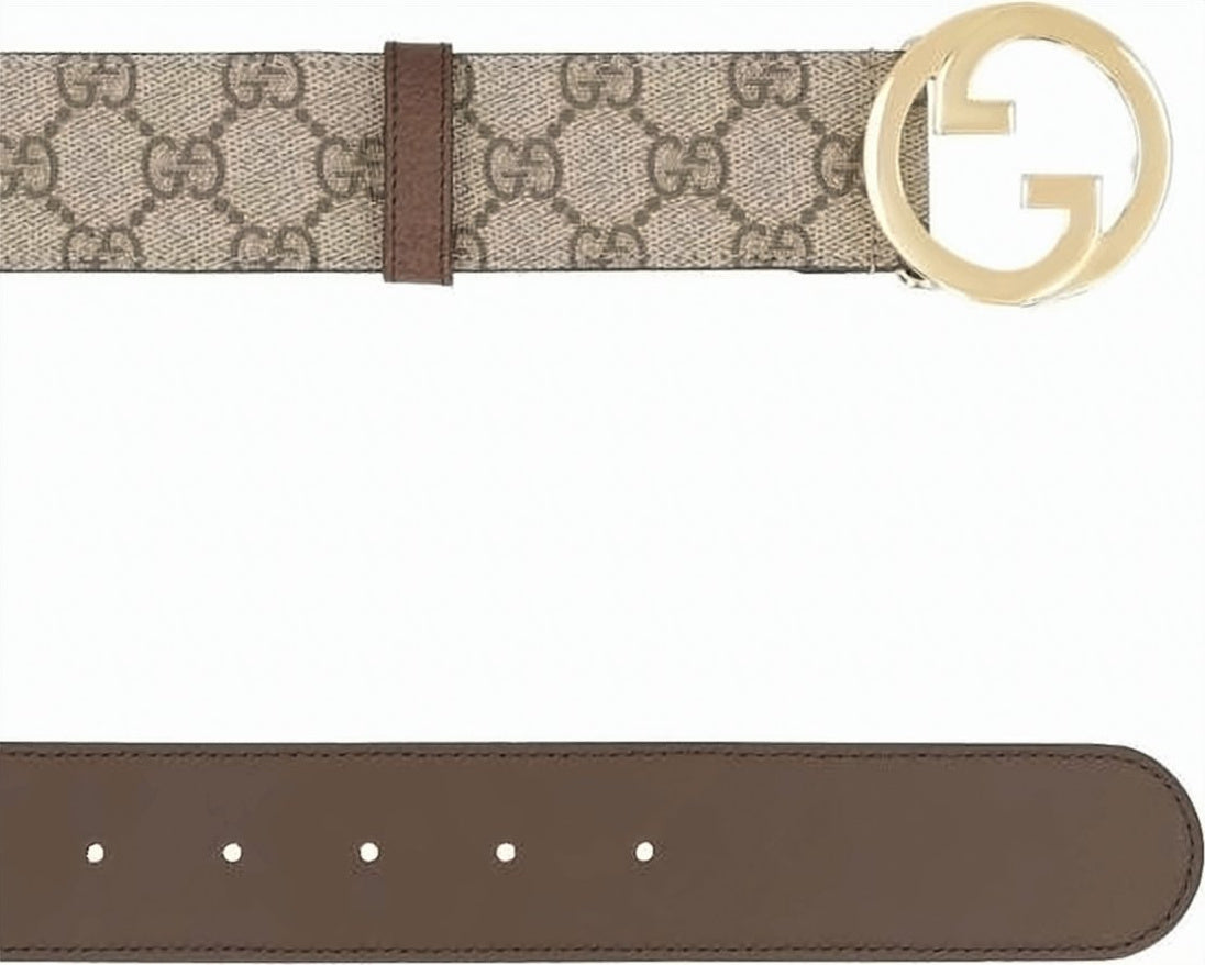 Canvas Strap Belt with Monogram Pattern