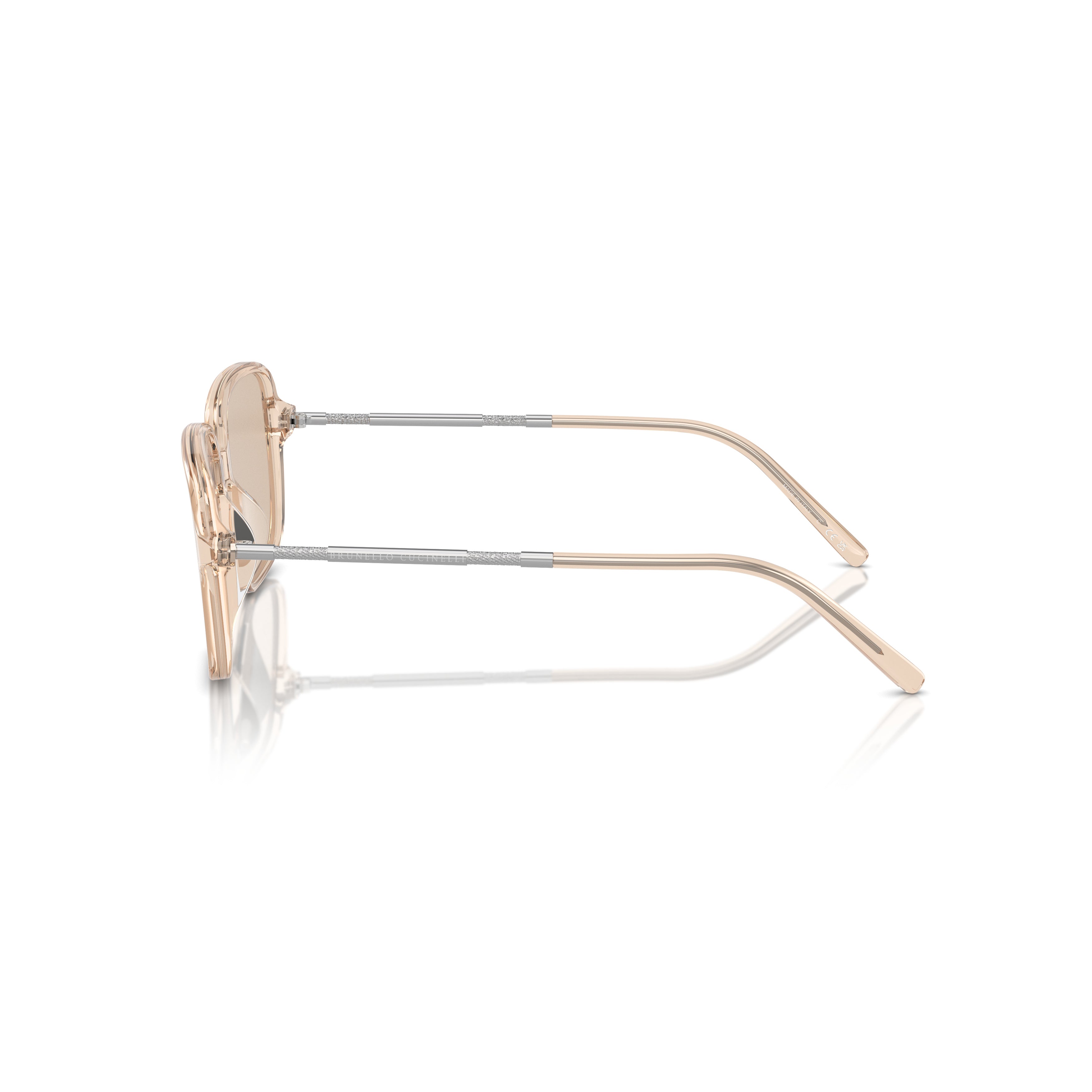 0bc3001 Translucent Acetate Square Sunglasses with Metallic Accents