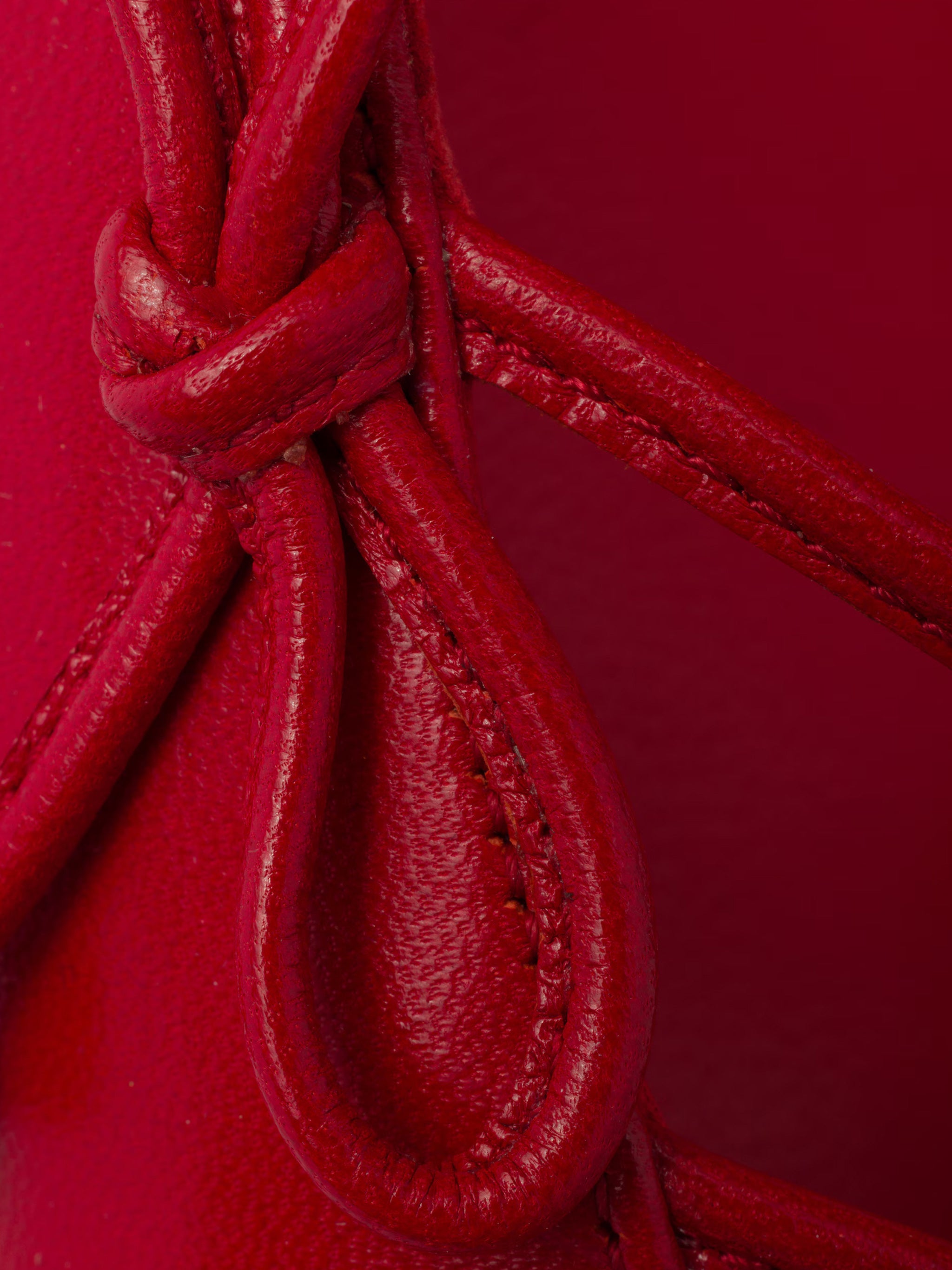 Red Pointed-Toe Slingback Bow Pumps