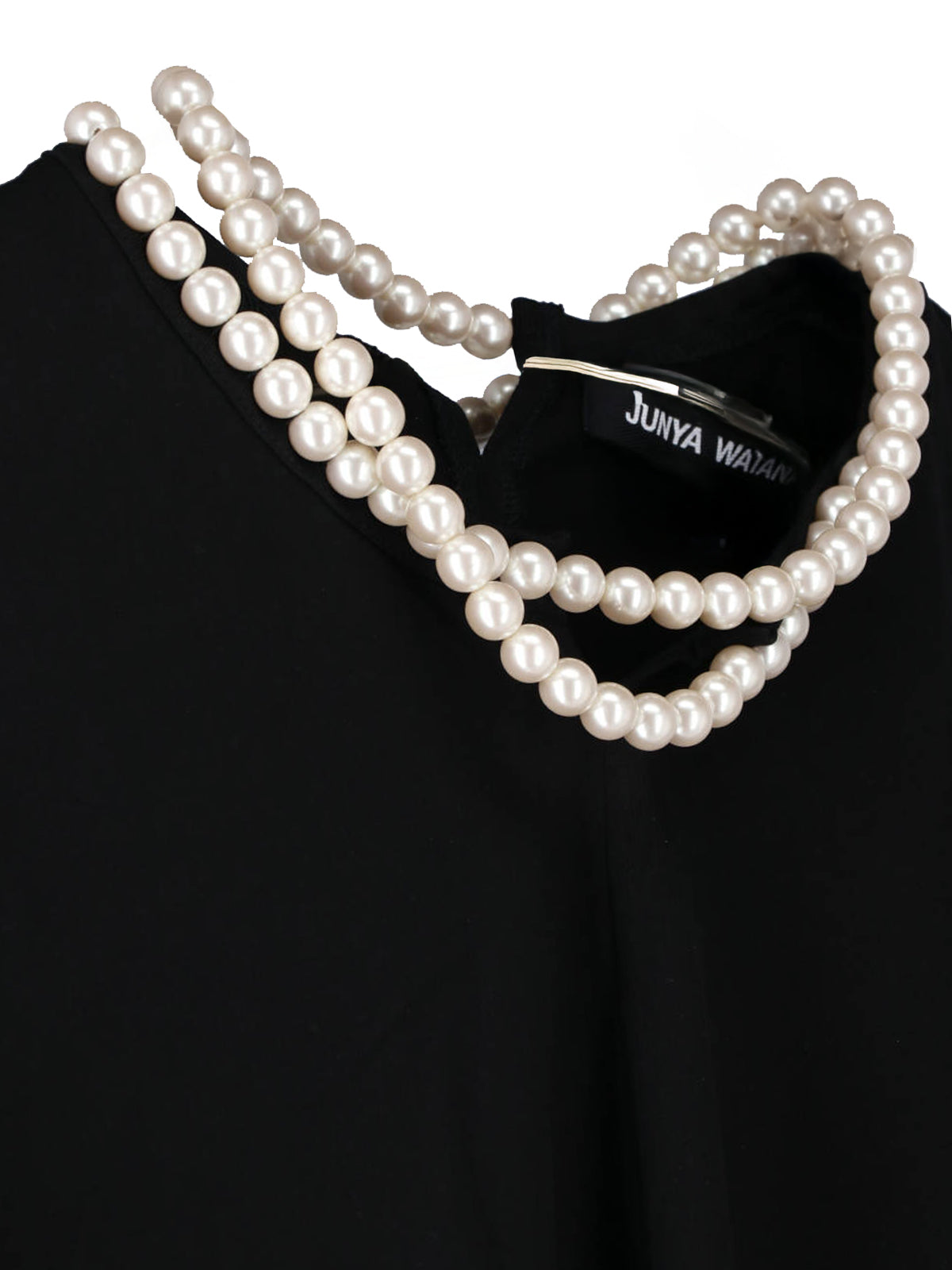 Black Pearl Adorned Cotton T-shirt