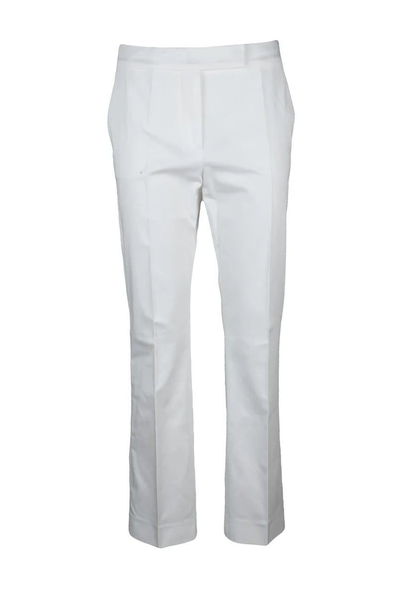 Cotton Stretch Trousers - White