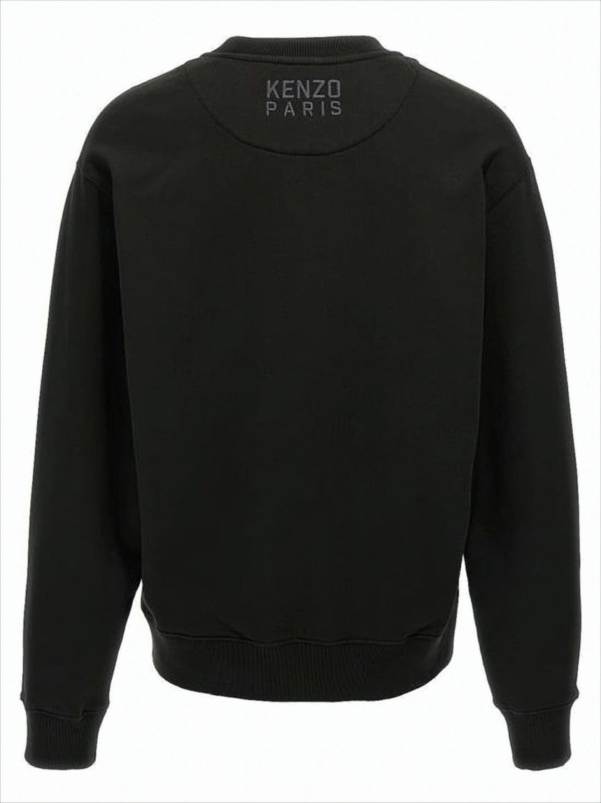 Long-Sleeve Cotton Sweatshirt with Graphic Tiger Design