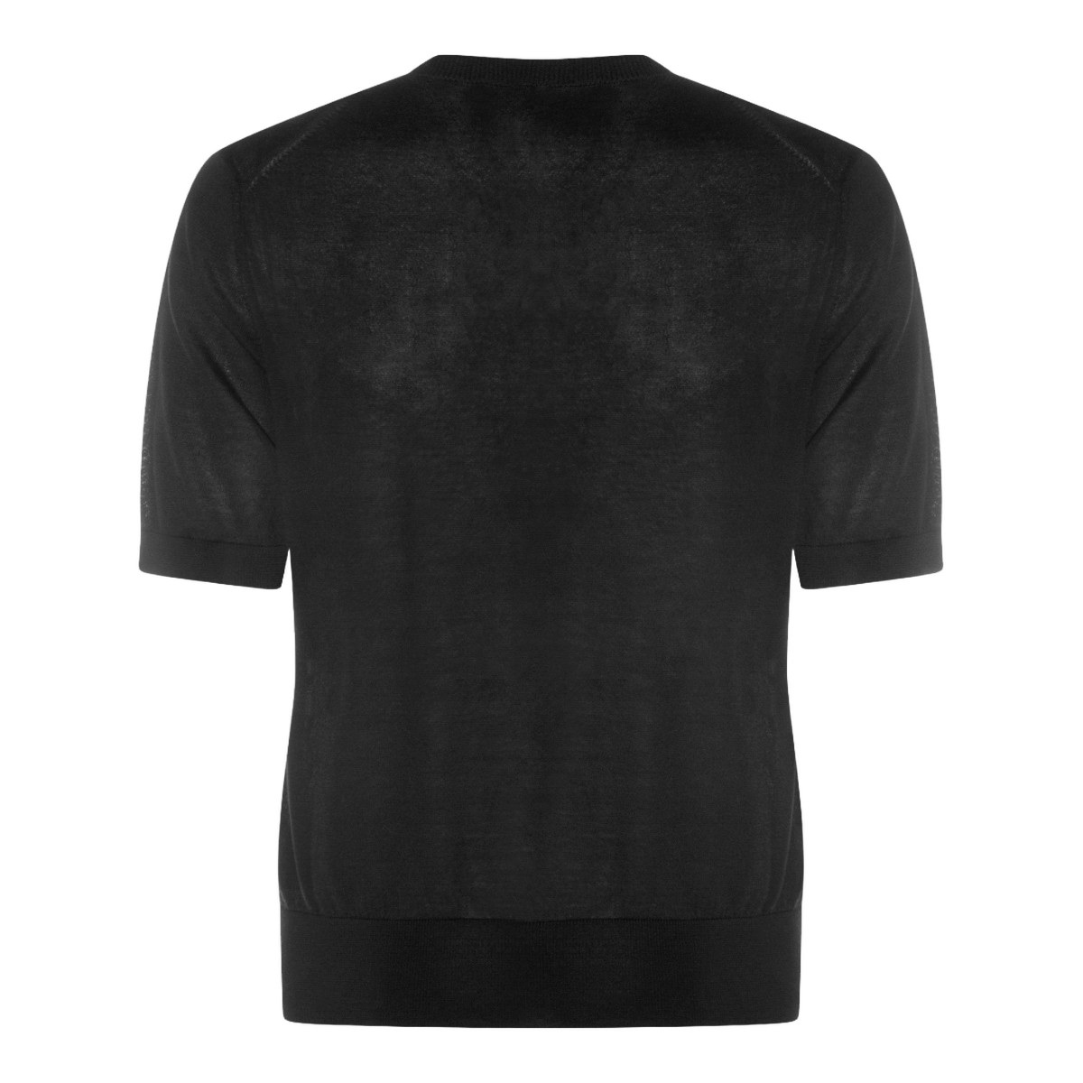 Short-Sleeve Black T-Shirt With Classic Crew Neckline