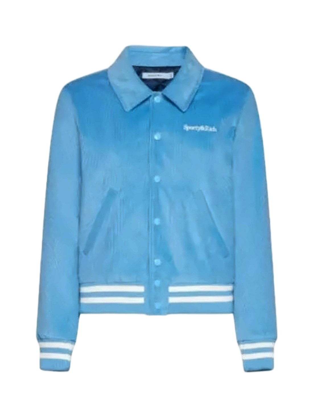 Cropped Bomber Jacket with Textured Fabric