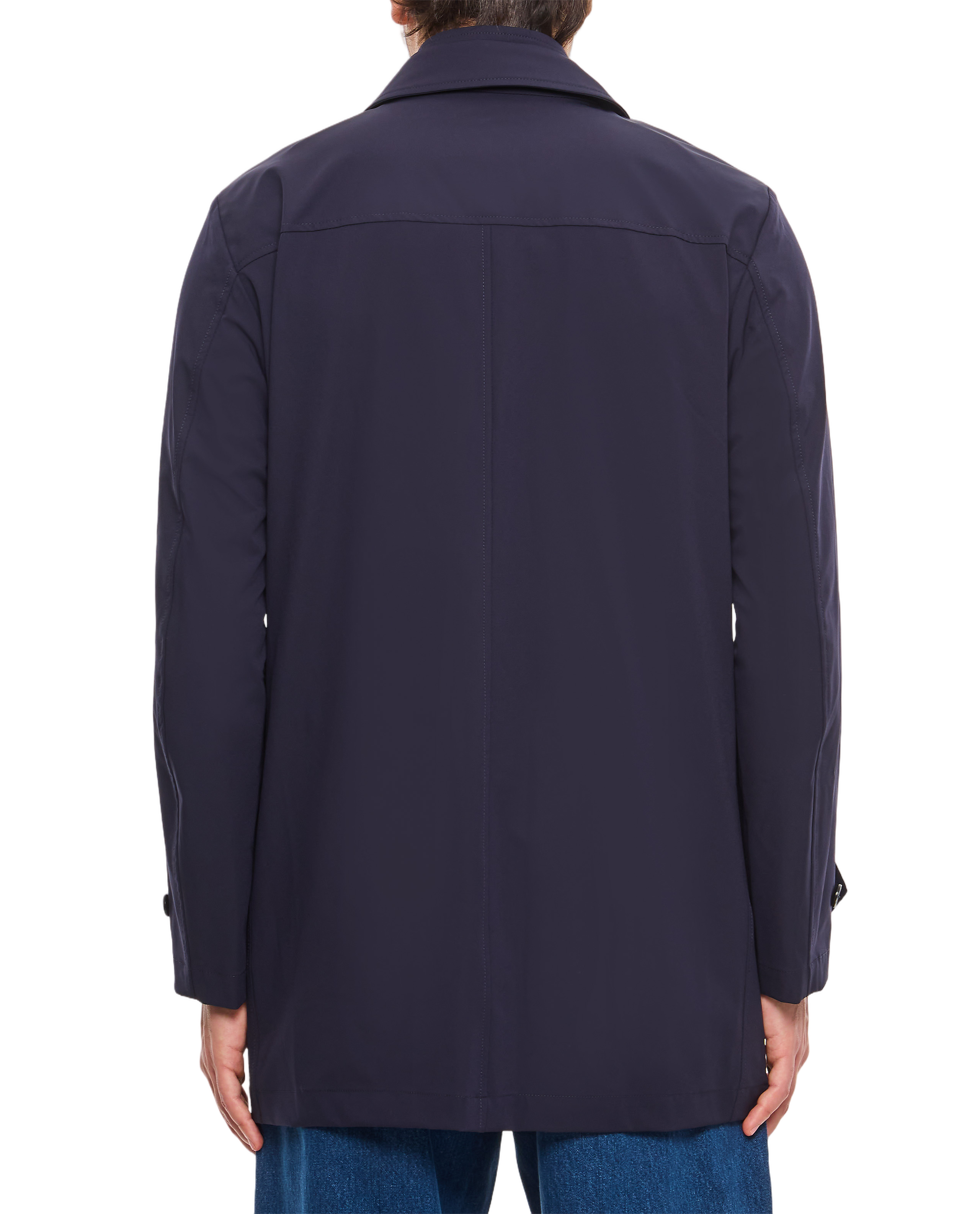 Long Tailored Coat With Double Collar