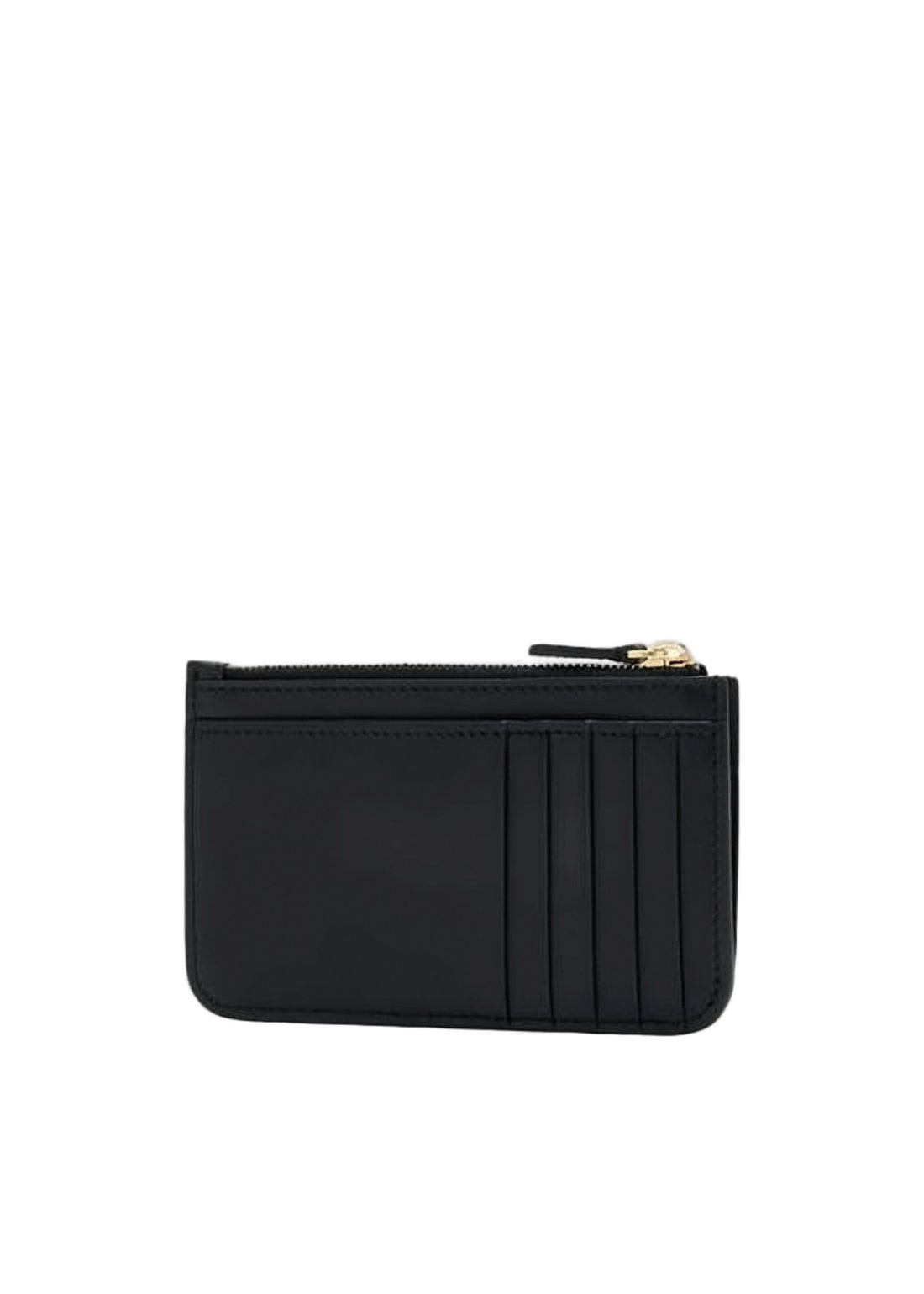Rectangular Calf Leather Wallet With Gold Hardware
