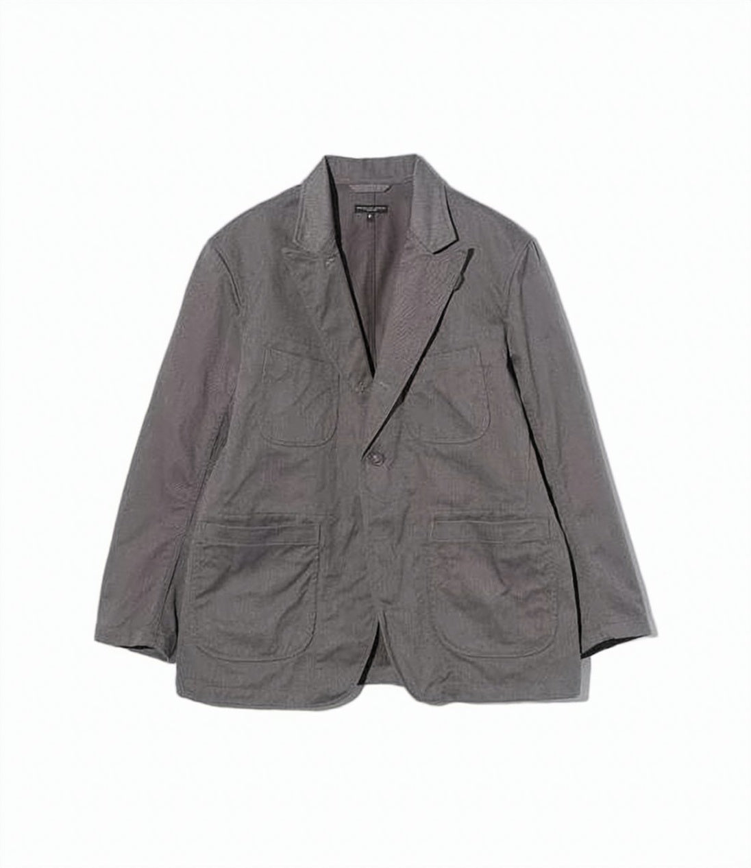 Structured Grey Tailored Blazer with Notched Lapel