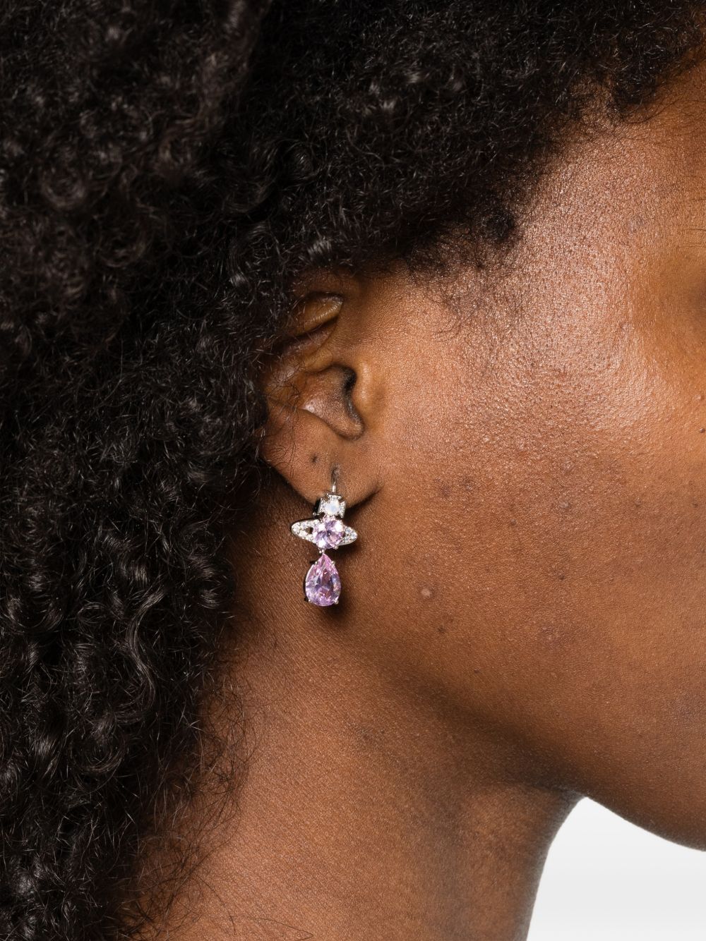 Polished Silver-Tone Drop Earrings